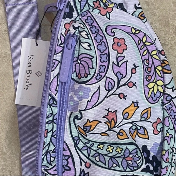 Vera Bradley Paisley Sling Bag in Purple and White main image 9